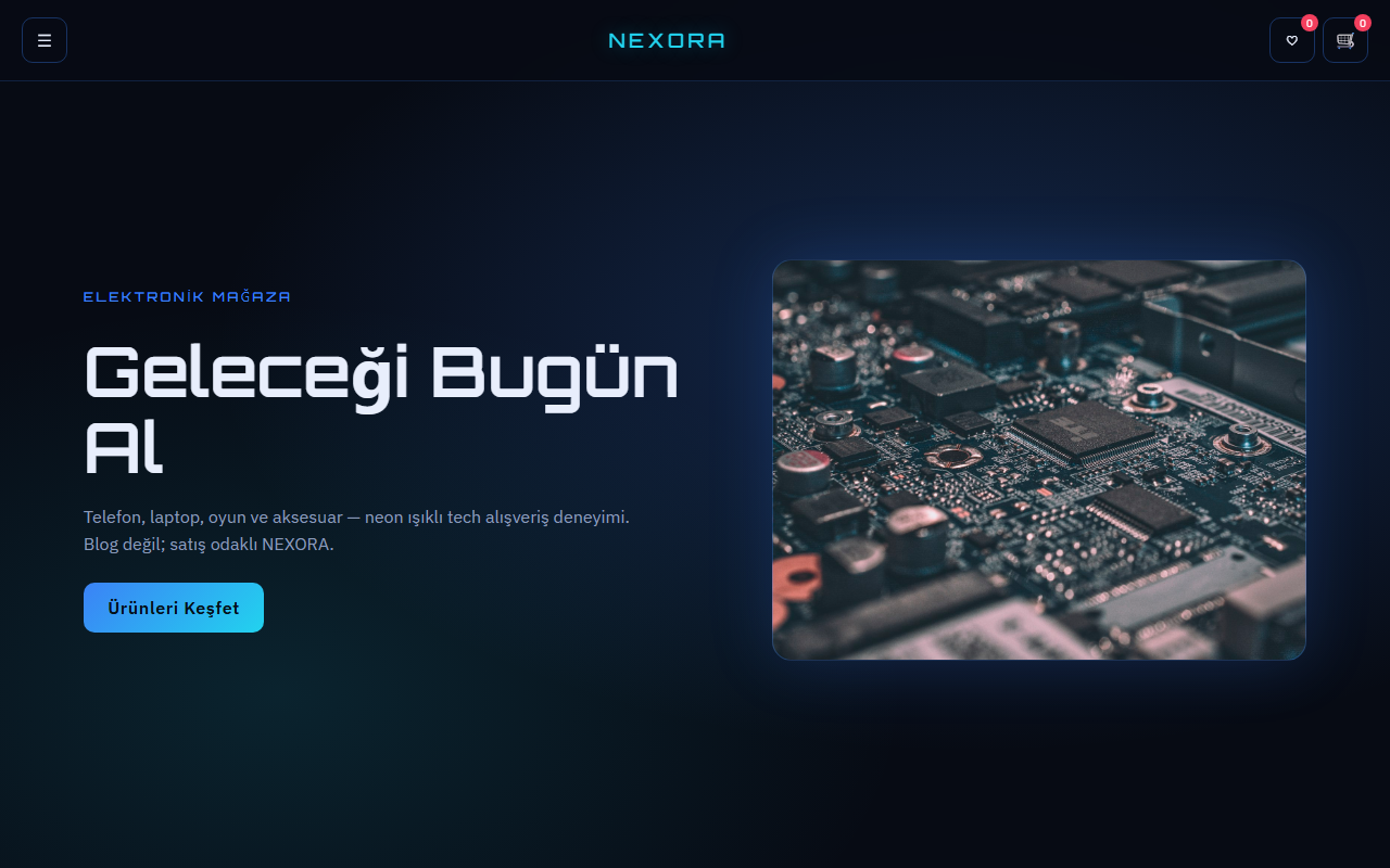 Nexora elektronik mağazası